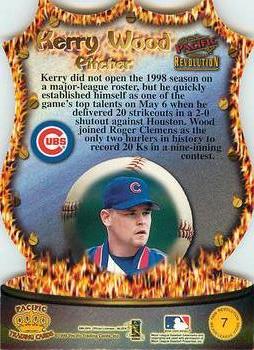 1998 Pacific Revolution - Major League Icons #7 Kerry Wood Back