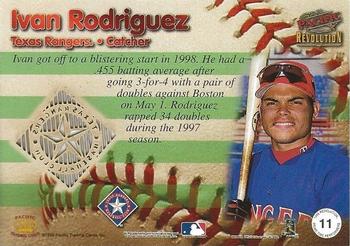 1998 Pacific Revolution - Prime Time Performers #11 Ivan Rodriguez Back