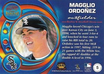 1998 Pacific Revolution - Rookies and Hardball Heroes #5 Magglio Ordonez Back