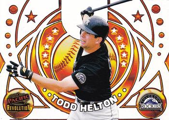 1998 Pacific Revolution - Rookies and Hardball Heroes #6 Todd Helton Front