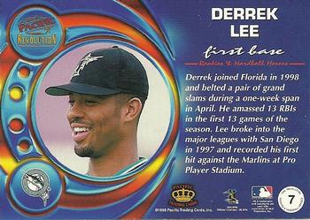 1998 Pacific Revolution - Rookies and Hardball Heroes #7 Derrek Lee Back