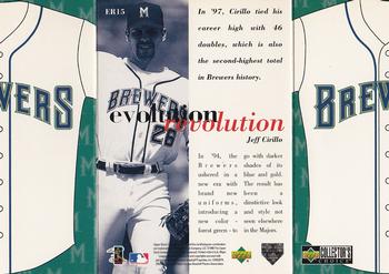 1998 Collector's Choice - Evolution Revolution #ER15 Jeff Cirillo Back