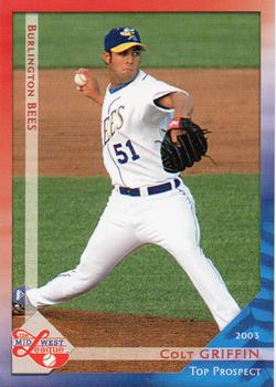 2003 Grandstand Midwest League Top Prospects #NNO Colt Griffin Front
