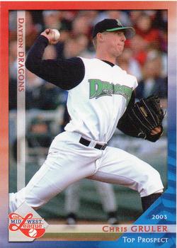 2003 Grandstand Midwest League Top Prospects #NNO Chris Gruler Front