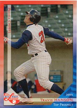2003 Grandstand Midwest League Top Prospects #NNO Travis Hanson Front