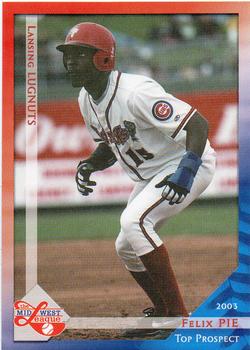 2003 Grandstand Midwest League Top Prospects #NNO Felix Pie Front