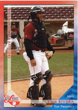 2003 Grandstand Midwest League Top Prospects #NNO Rene Rivera Front
