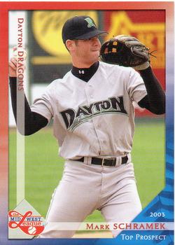 2003 Grandstand Midwest League Top Prospects #NNO Mark Schramek Front