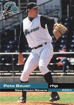2003 Grandstand New Haven Ravens #NNO Pete Bauer Front