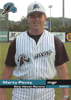 2003 Grandstand New Haven Ravens #NNO Marty Pevey Front