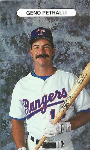1992 Texas Rangers Photocards #17 Geno Petralli Front