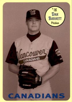 2003 Vancouver Canadians #NNO Dan Barnett Front
