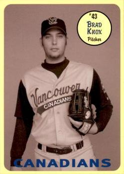 2003 Vancouver Canadians #NNO Brad Knox Front
