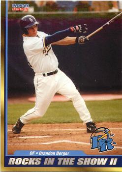 2003 Choice Wilmington Blue Rocks In The Show II #03 Brandon Berger Front