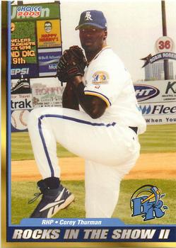 2003 Choice Wilmington Blue Rocks In The Show II #22 Corey Thurman Front