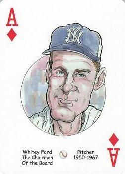2006 Hero Decks New York Yankees Baseball Heroes Playing Cards (3rd Edition) #A♦ Whitey Ford Front