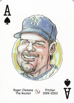 2006 Hero Decks New York Yankees Baseball Heroes Playing Cards (3rd Edition) #A♠ Roger Clemens Front