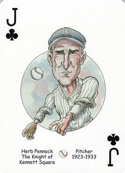 2006 Hero Decks New York Yankees Baseball Heroes Playing Cards (3rd Edition) #J♣ Herb Pennock Front