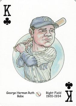 2006 Hero Decks New York Yankees Baseball Heroes Playing Cards (3rd Edition) #K♣ George Herman Ruth Front