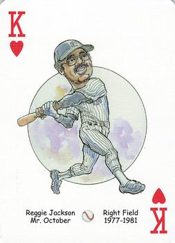 2006 Hero Decks New York Yankees Baseball Heroes Playing Cards (3rd Edition) #K♥ Reggie Jackson Front