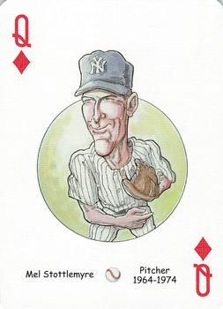 2006 Hero Decks New York Yankees Baseball Heroes Playing Cards (3rd Edition) #Q♦ Mel Stottlemyre Front