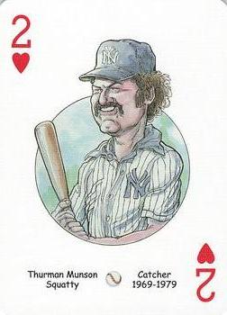 2006 Hero Decks New York Yankees Baseball Heroes Playing Cards (3rd Edition) #2♥ Thurman Munson Front