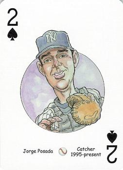 2006 Hero Decks New York Yankees Baseball Heroes Playing Cards (3rd Edition) #2♠ Jorge Posada Front