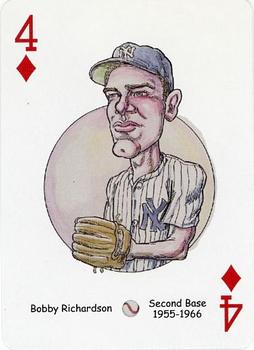 2006 Hero Decks New York Yankees Baseball Heroes Playing Cards (3rd Edition) #4♦ Bobby Richardson Front
