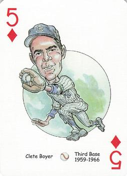 2006 Hero Decks New York Yankees Baseball Heroes Playing Cards (3rd Edition) #5♦ Clete Boyer Front
