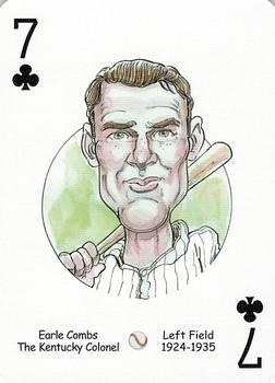 2006 Hero Decks New York Yankees Baseball Heroes Playing Cards (3rd Edition) #7♣ Earle Combs Front