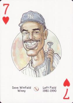 2006 Hero Decks New York Yankees Baseball Heroes Playing Cards (3rd Edition) #7♥ Dave Winfield Front