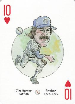 2006 Hero Decks New York Yankees Baseball Heroes Playing Cards (3rd Edition) #10♥ Catfish Hunter Front