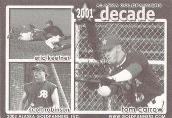 2002 Alaska Goldpanners Decade: 1993-2002 #2001 Tom Carrow / Eric Keefner / Scott Robinson Back