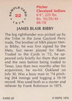 1975 SSPC 18 #2 Jim Bibby Back