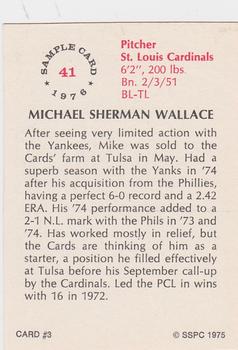 1975 SSPC 18 #3 Mike Wallace Back