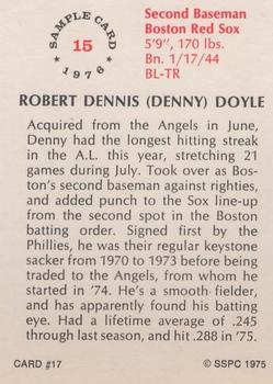 1975 SSPC 18 #17 Denny Doyle Back