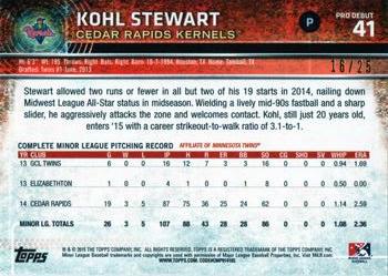 2015 Topps Pro Debut - Orange #41 Kohl Stewart Back