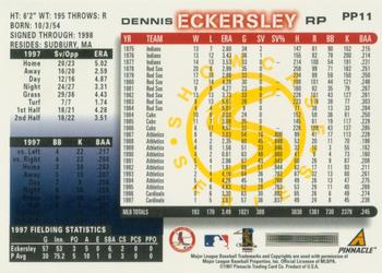1998 Score - Showcase Series #PP11 Dennis Eckersley Back