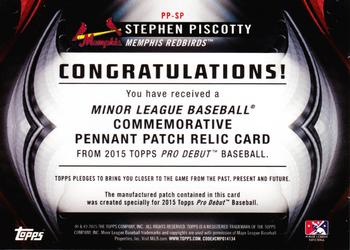 2015 Topps Pro Debut - Pennant Patches #PP-SP Stephen Piscotty Back