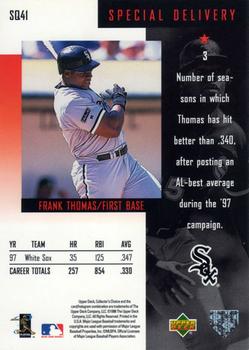 1998 Collector's Choice - StarQuest #SQ41 Frank Thomas Back