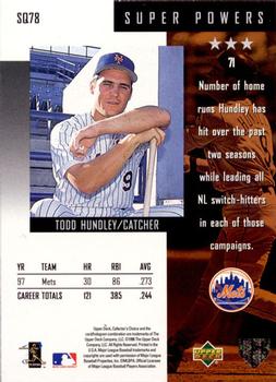 1998 Collector's Choice - StarQuest #SQ78 Todd Hundley Back