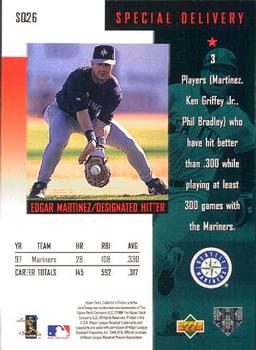 1998 Collector's Choice - StarQuest #SQ26 Edgar Martinez Back