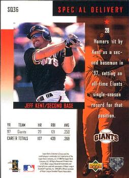 1998 Collector's Choice - StarQuest #SQ36 Jeff Kent Back