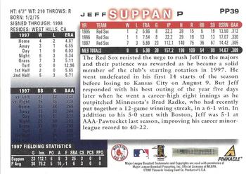 1998 Score - Showcase Series Artist's Proofs #PP39 Jeff Suppan Back