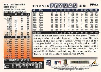1998 Score - Showcase Series Artist's Proofs #PP82 Travis Fryman Back