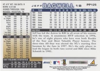 1998 Score - Showcase Series Artist's Proofs #PP125 Jeff Bagwell Back