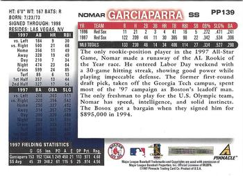 1998 Score - Showcase Series Artist's Proofs #PP139 Nomar Garciaparra Back