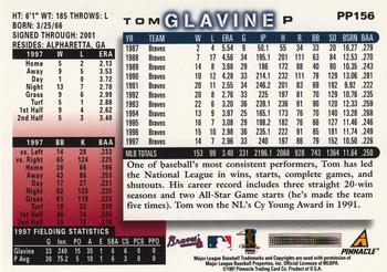 1998 Score - Showcase Series Artist's Proofs #PP156 Tom Glavine Back