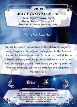 2015 Topps Pro Debut - Distinguished Debuts #DD-19 Matt Chapman Back