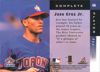 1998 Score Rookie & Traded - Complete Players #4A Jose Cruz Jr. Back